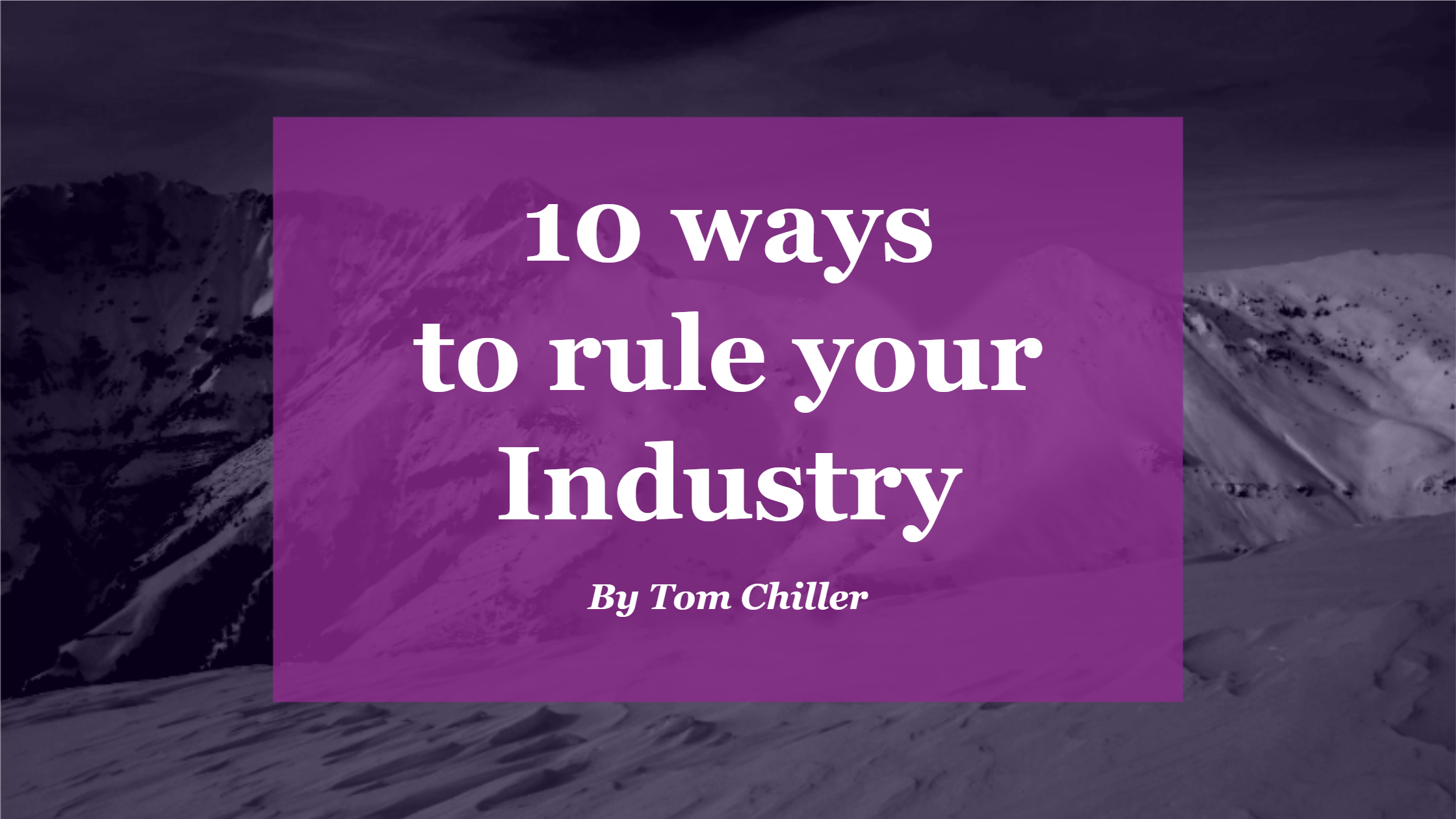 Industry Rule Blog Banner