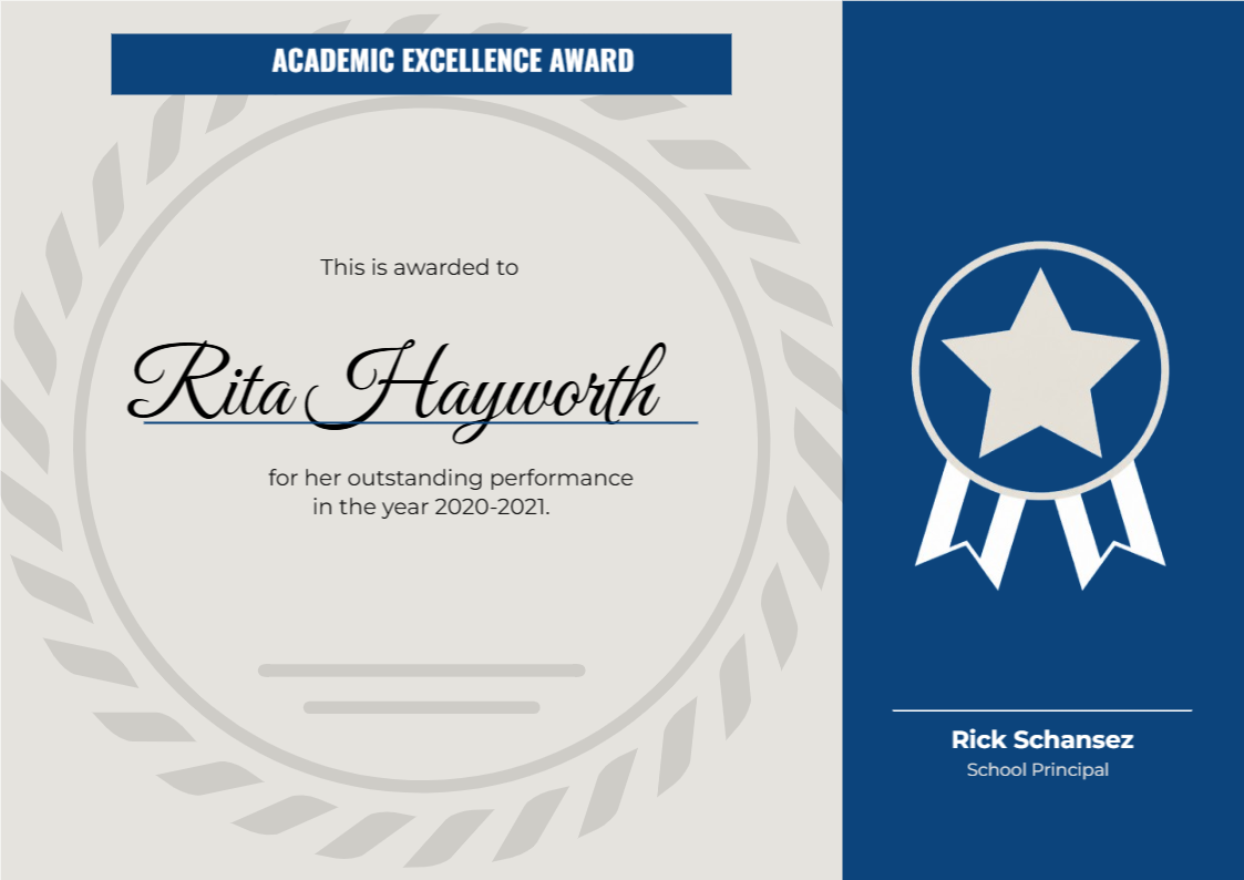 Academic Excellence Award
