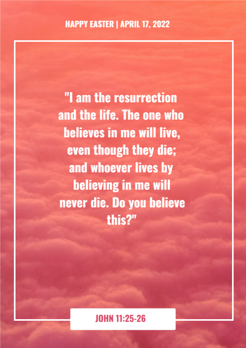 Happy Easter Bible Verse Flyer