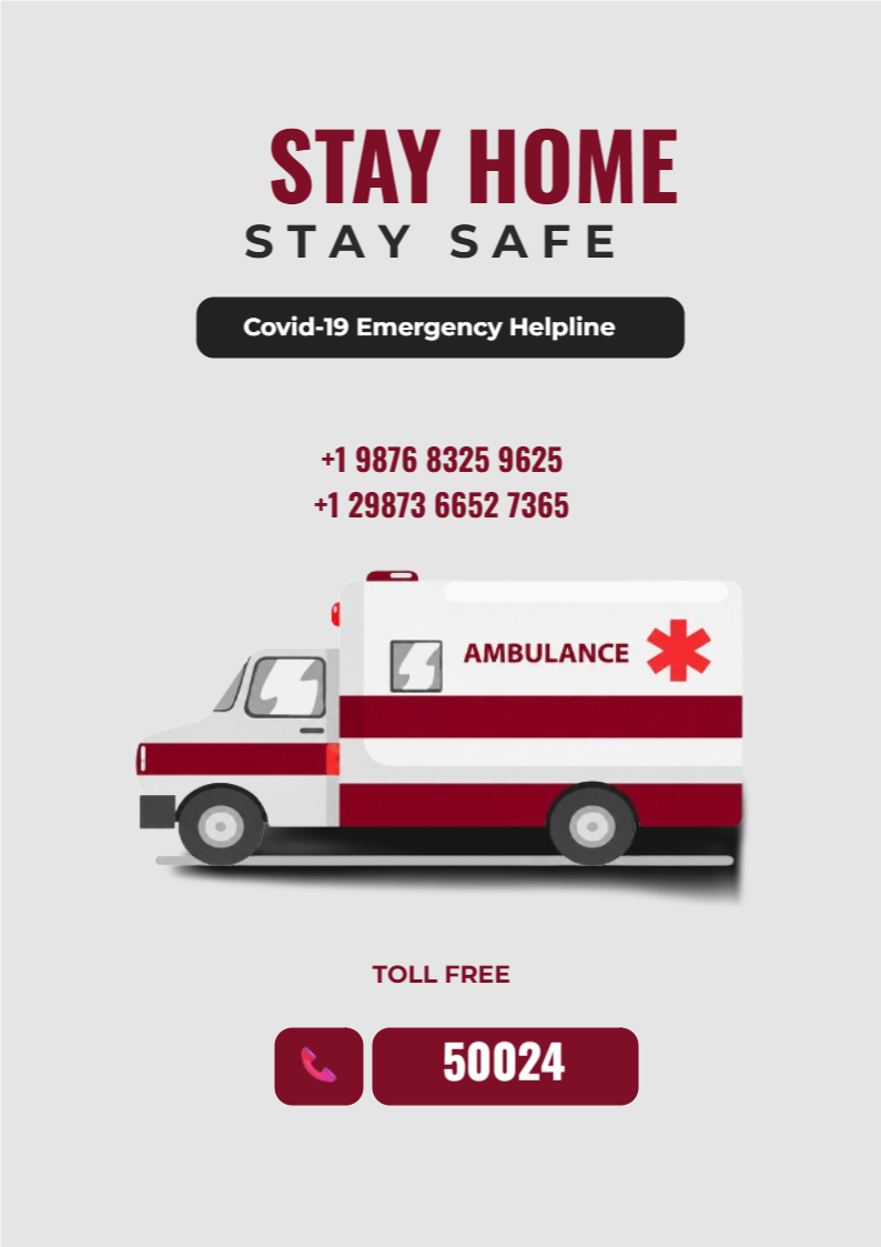Covid-19 Emergency Helpline Flyer