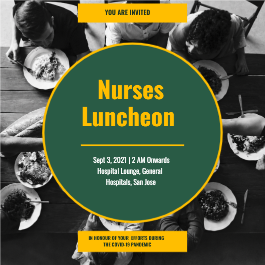Nurses Luncheon Invitation