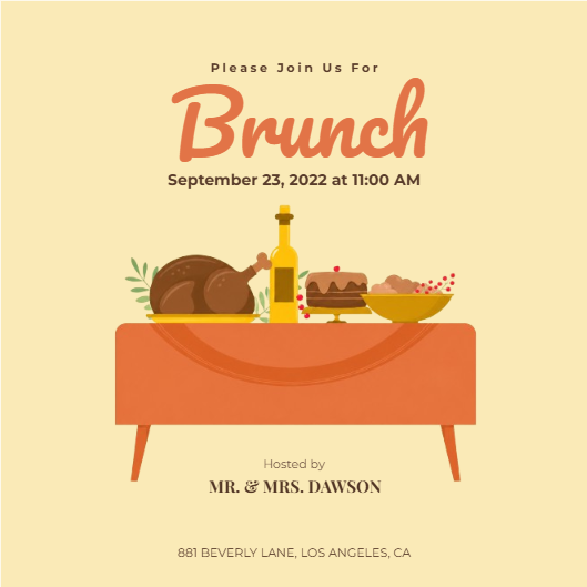 Autumn Brunch Invitation