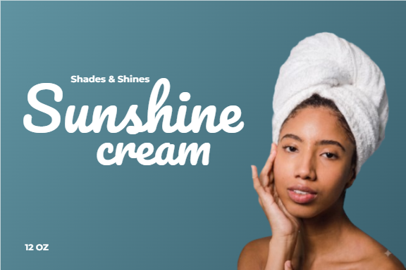 Sunshine Cream Product Label