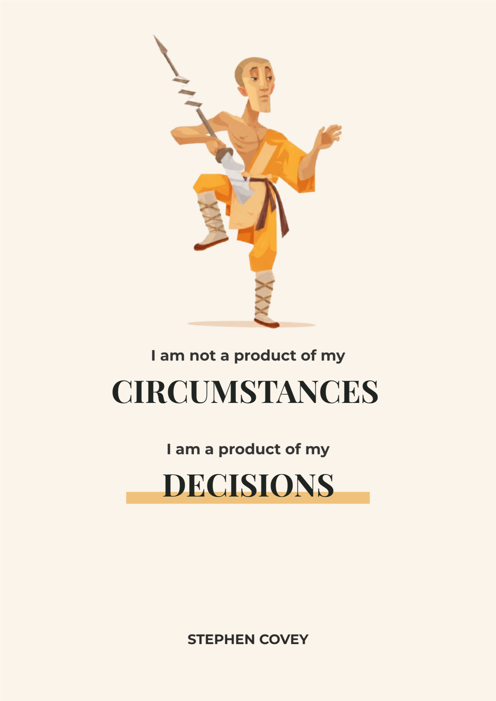 Stephen Covey Decisions Quote Poster