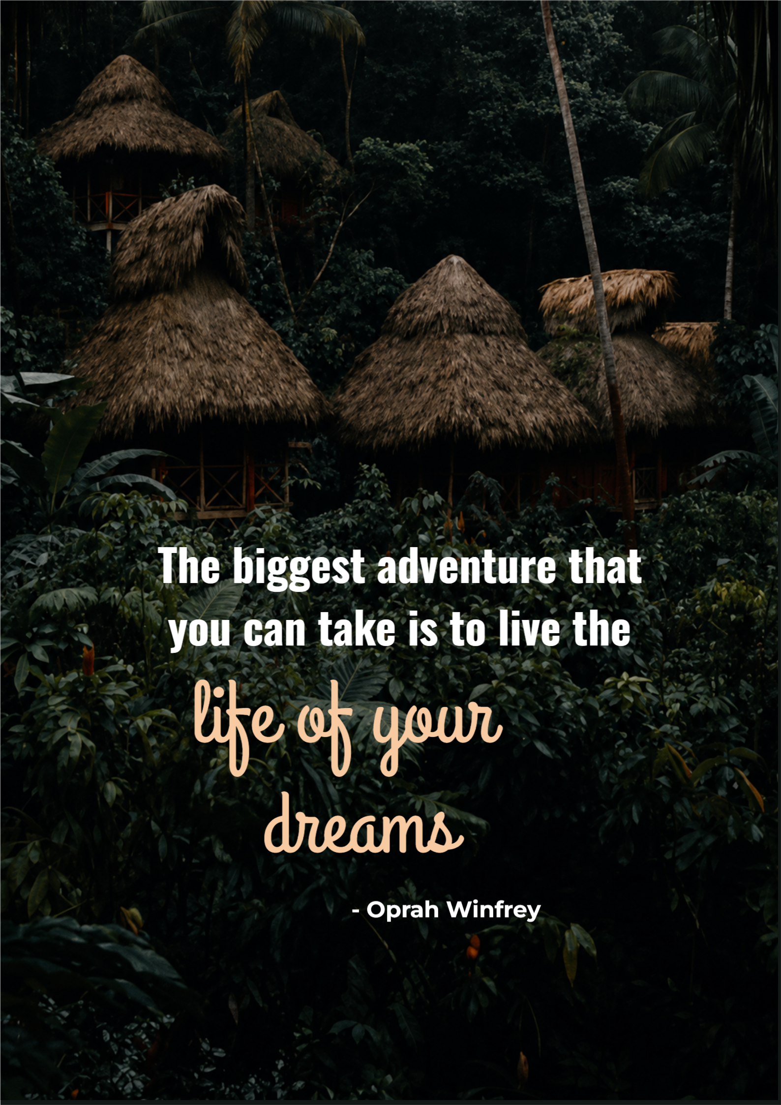 Oprah Winfrey Jungle Dream Quote Poster
