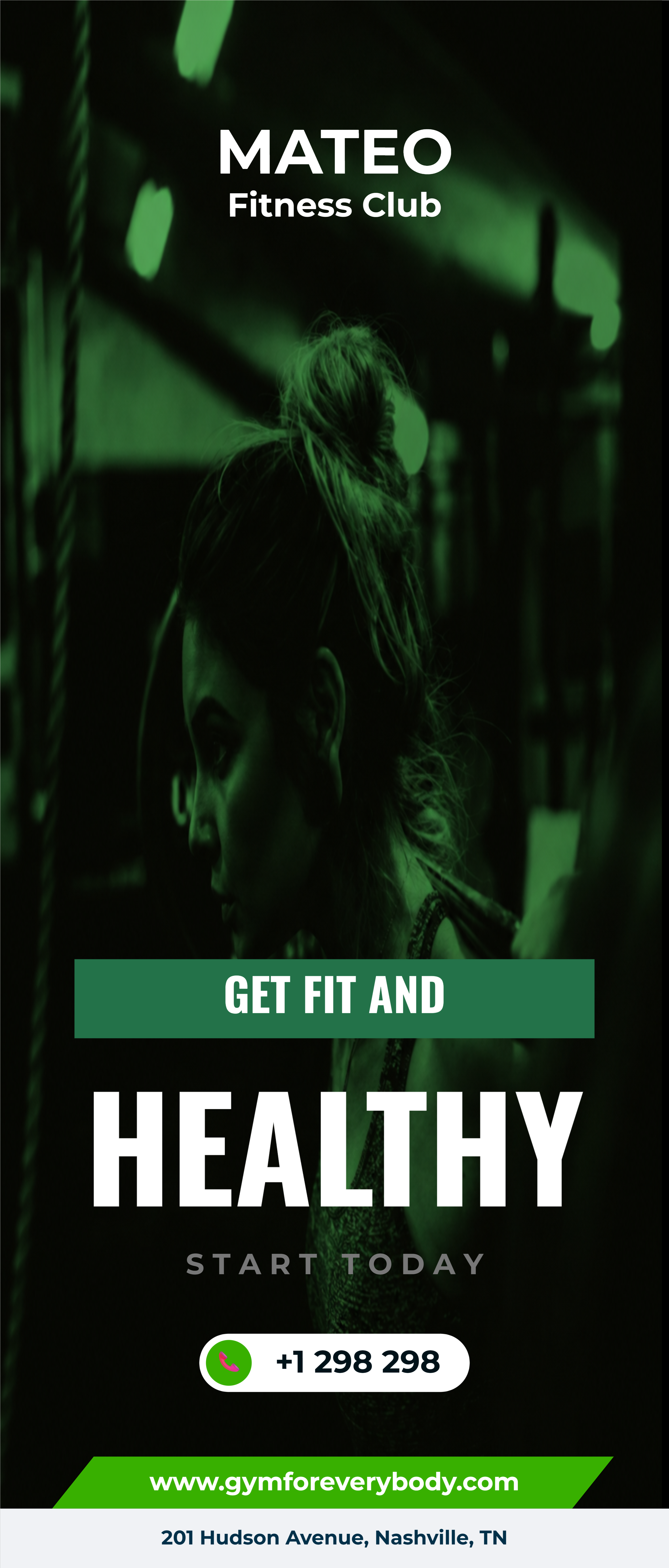 Mateo Fitness Club Rollup Banner