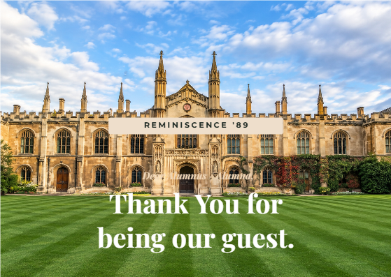 Alumni College Thank You Card