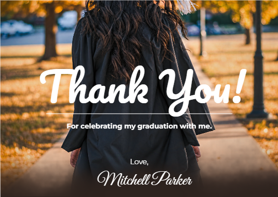 Graduation Thank You Card