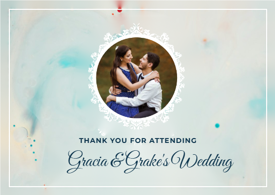 Gracia & Grake Wedding Thank You Card